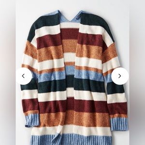 American Eagle Multi-Colored Slouchy Boyfriend Cardigan